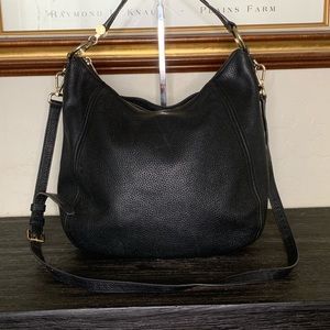 MICHAEL KORS Black Leather Crossbody Bag